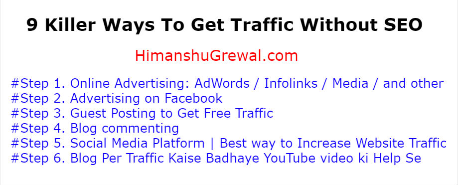 Get Traffic Without SEO