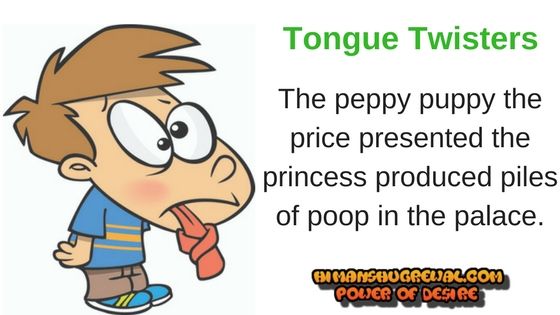 Easy Tongue Twisters for class 3, 4, 7