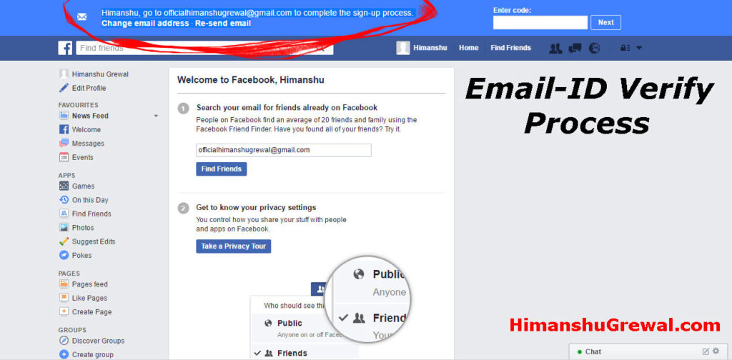 Facebook Account Verification process
