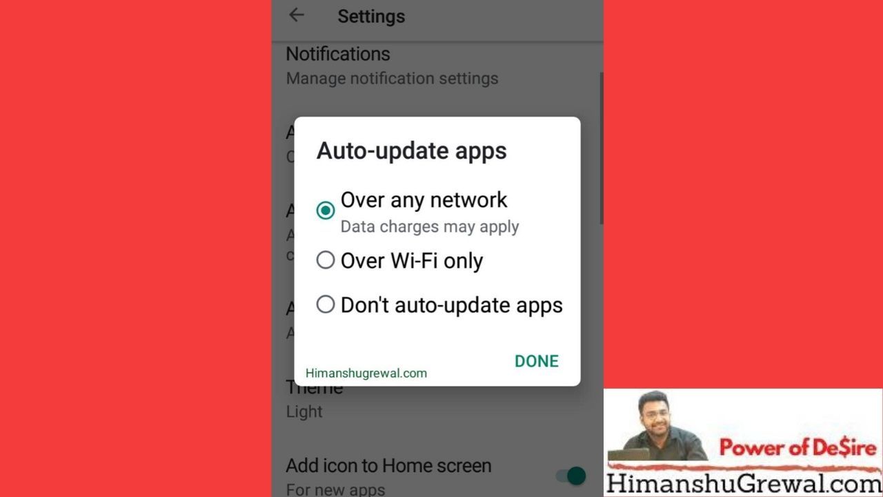 Automatic Apps updating on Google Play Store