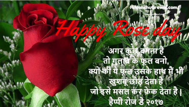 Romantic Happy Rose day shayari for Gf