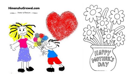 Happy Mothers day Drawings for Kids