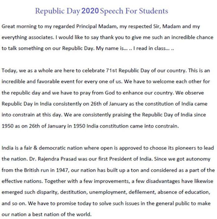 Republic Day Speech For School Students And Children’s