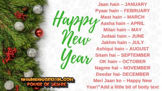 Happy New Year Shayari in Hindi with Images